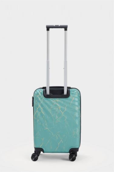 Unisex Sert Kapaklı Çekçekli Küçük Boy Valiz - Görsel 7