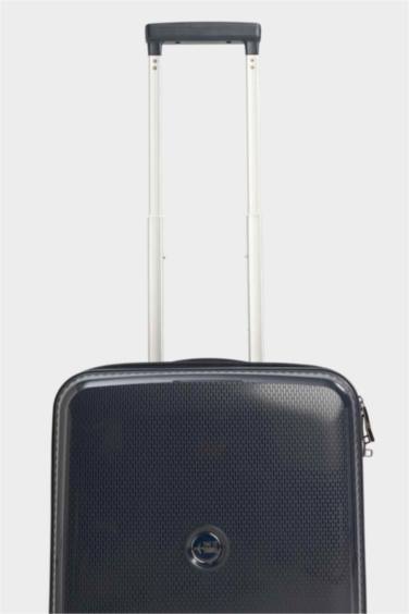 Unisex Sert Kapaklı Çekçekli Küçük Boy Valiz