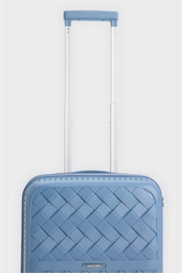 Unisex Sert Kapaklı Çekçekli Küçük Boy Valiz