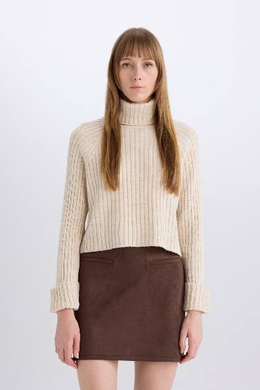 تنورة قصير شمواه قصة A بخصر عادي