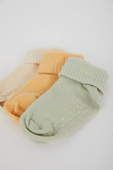 جوارب طويلة قطن ولادي - 3 قطع