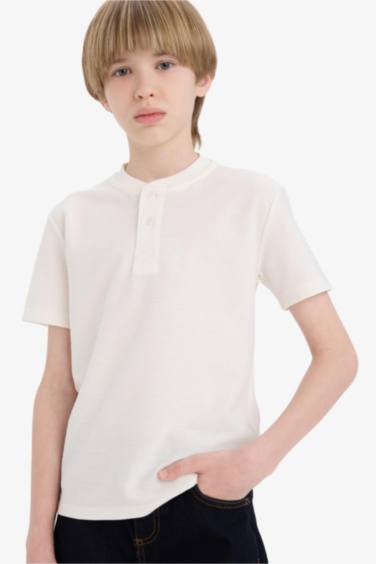 Boy Regular Fit Judge Collar Short Sleeve T-Shirt