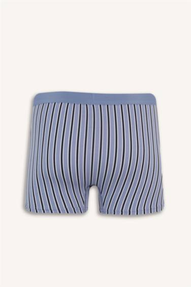 بوكسر مخطط كحلي مقلم  - 3 قطع