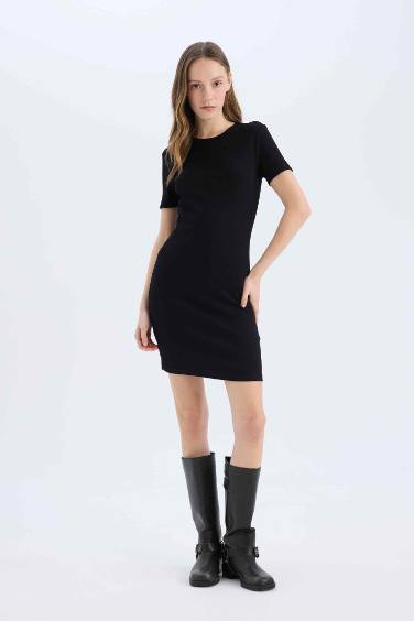 Bodycon Crew Neck Camisole Mini Dress