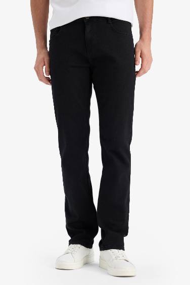 Sergio Regular Fit Normal Kalıp Normal Bel Boru Paça Siyah Jean Pantolon