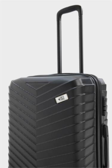 Unisex Sert Kapaklı Çekçekli Küçük Boy Valiz