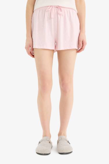 Regular Fit Beli Lastikli Şort Pijama Altı-Fall in Love