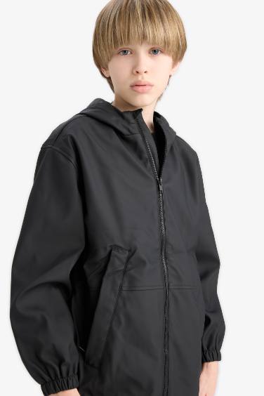 Boy Waterproof Hooded Rain Jacket