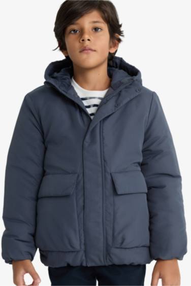 Boy Waterproof Hooded Puffer Jacket