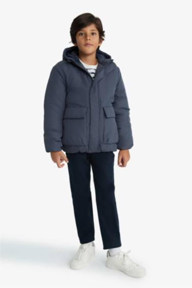 Boy Waterproof Hooded Puffer Jacket