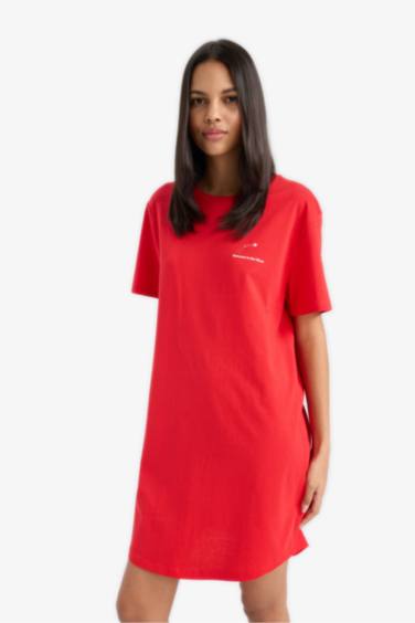 Платье Fall in Love, регулярный фит, круглый вырез, короткий рукав