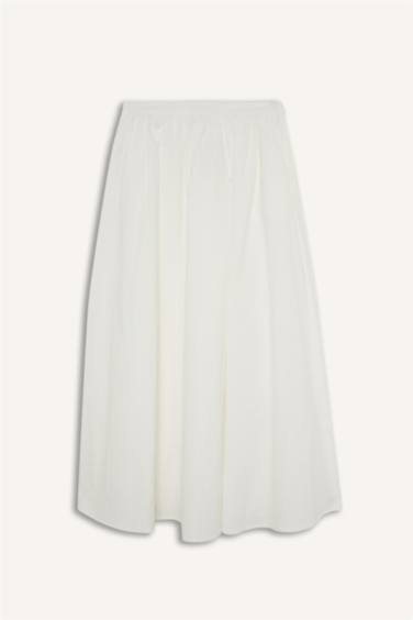 A Cut Poplin Maxi Skirt