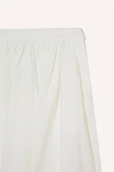 A Cut Poplin Maxi Skirt