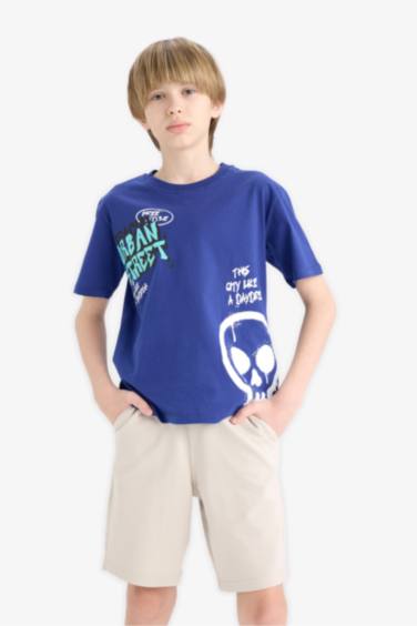 تيشيرت ولادي نص ردن قصة عادية بياخة مستديرة