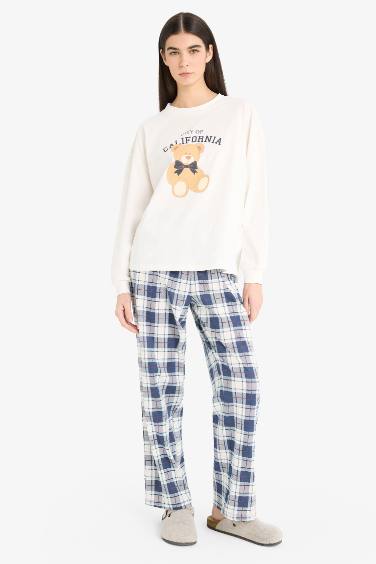 Ensemble Pyjama Top manches longues et Pantalon à carreaux de Fall in Love