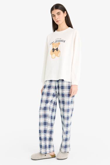 Ensemble Pyjama Top manches longues et Pantalon à carreaux de Fall in Love