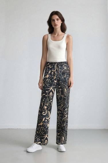 Wide Leg High Waist Trousers
