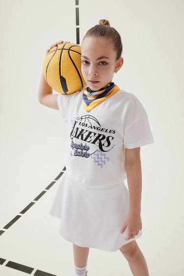 تيشيرت نص كم بناتي من لوس أنجلوس ليكرز