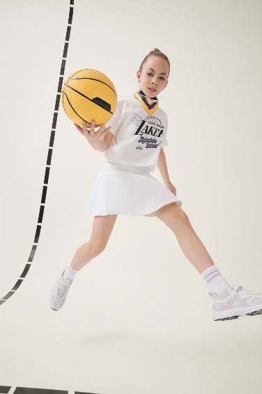 تيشيرت نص كم بناتي من لوس أنجلوس ليكرز