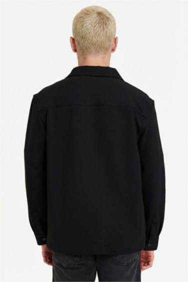 جاكيت قميص تويل قصة عادية