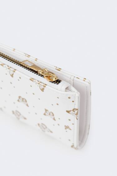 محفظة حريمي جلد صناعي بيج