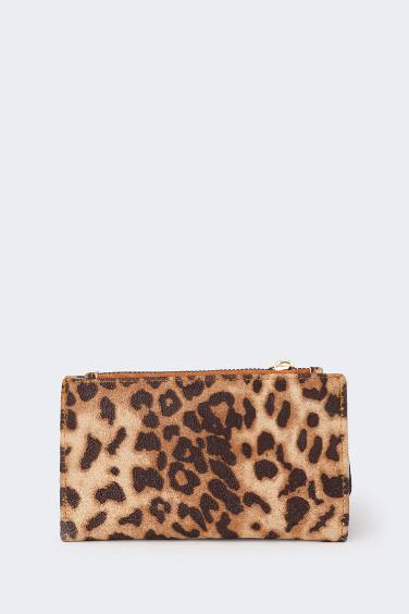 محفظة حريمي جلد صناعي بني