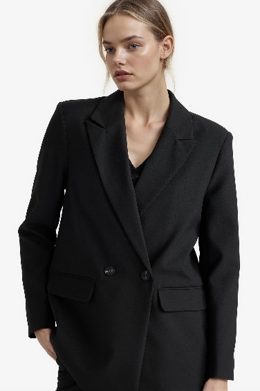 Oversize Fit Jacket Collar Blazer
