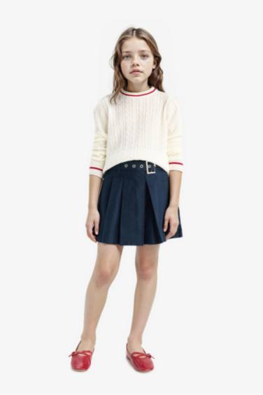 Girl Standard Fit Crew Neck Knit Pullover