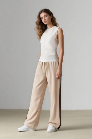 Wide Leg Normal Waist Trousers