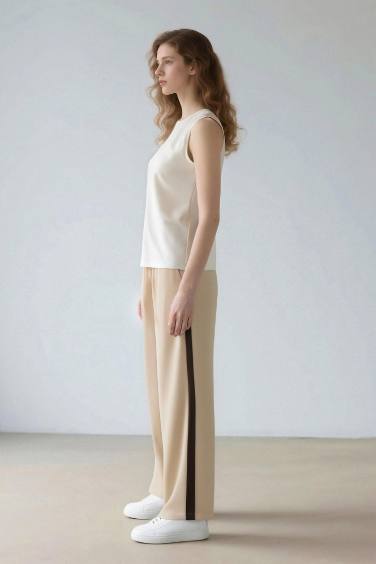 Wide Leg Normal Waist Trousers
