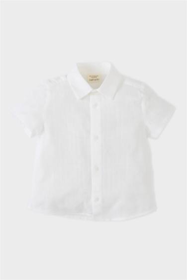 قميص بيبي بناتي بوبلين نص ردن قصة عادية