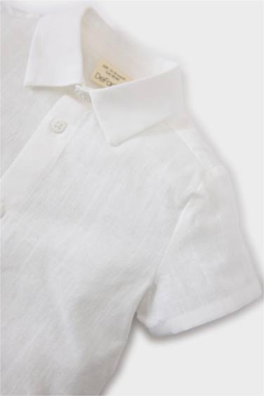 قميص بيبي بناتي بوبلين نص ردن قصة عادية