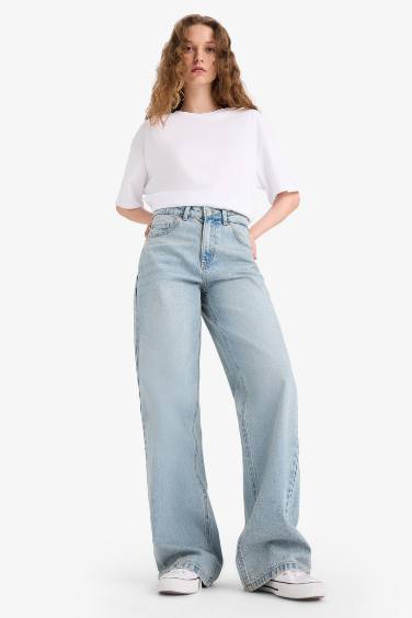 Straight Wide Leg High Waist Jeans