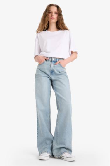 Straight Wide Leg High Waist Jeans