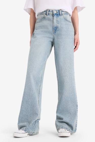 Straight Wide Leg High Waist Jeans