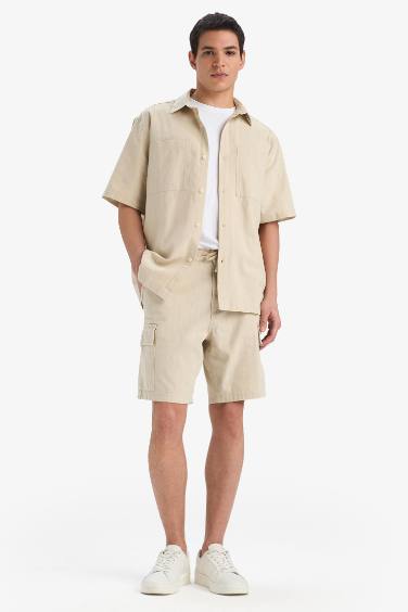 Regular Cargo Cotton Bermuda Shorts