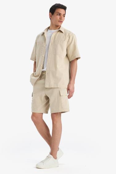 Regular Cargo Cotton Bermuda Shorts