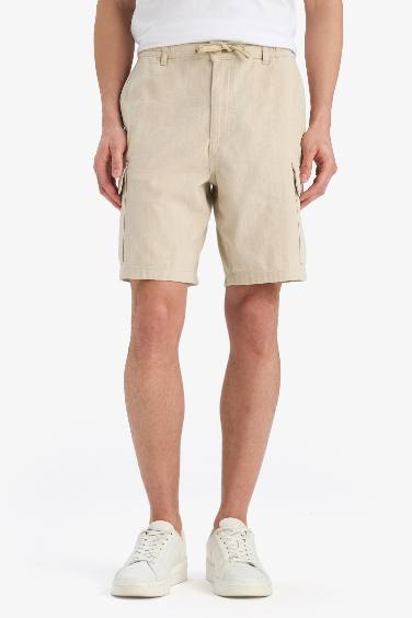 Regular Cargo Cotton Bermuda Shorts