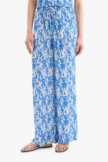 Straight Fit Printed Trousers