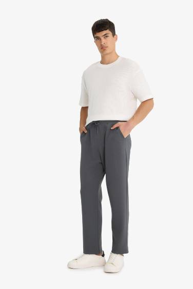 Pantalon de survêtement à poches Coupe droite Coupe régulière