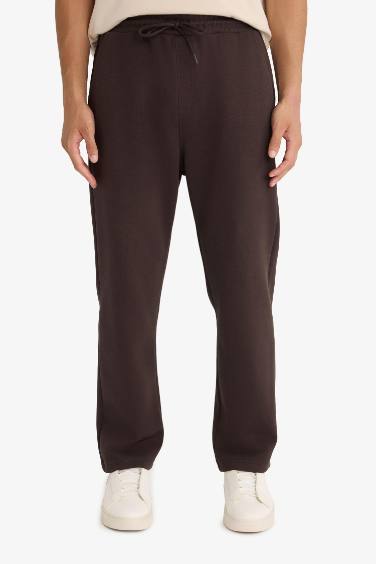 Regular Fit Beli Bağcıklı Düz Paça Cepli Eşofman Altı