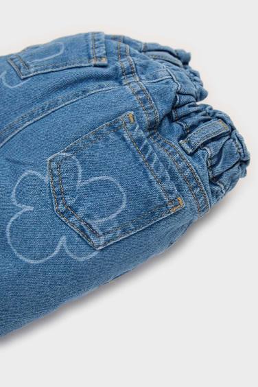 Baby Girl Paperbag Floral Jeans