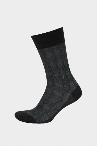 Man Seamless 2 Piece Mercerized Cotton Long Socks