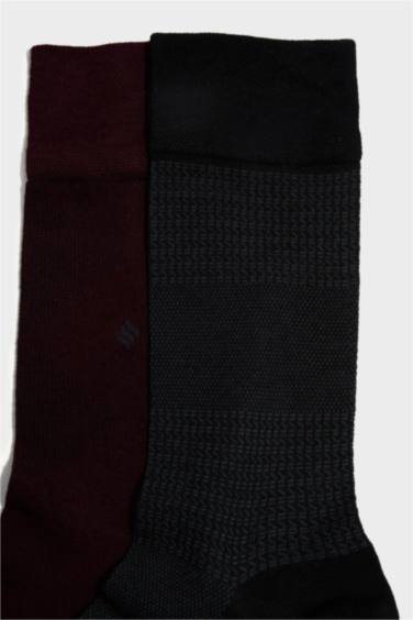 Man Seamless 2 Piece Mercerized Cotton Long Socks