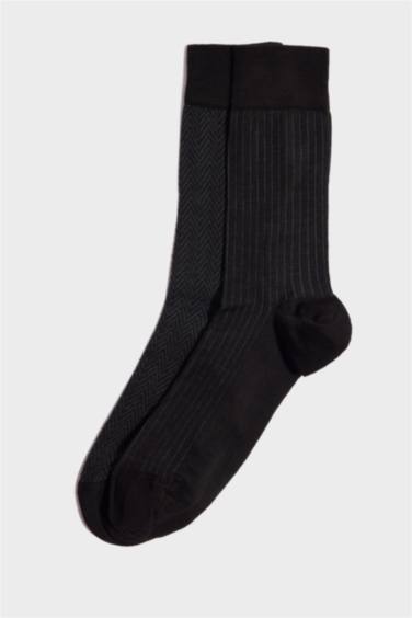 جوارب طويلة رجالي خفيف - قطعتين