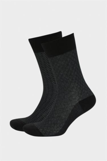 Man Seamless 2 Piece Cotton Long Socks