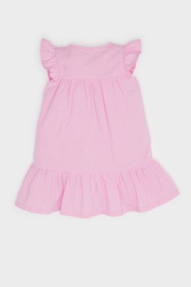 Baby Girl Crew Neck Sleeveless Dress