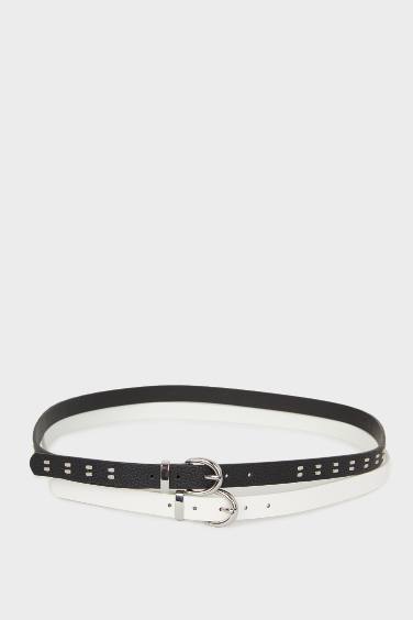 Женский ежедневный ремень из искусственной кожи, 2 штуки