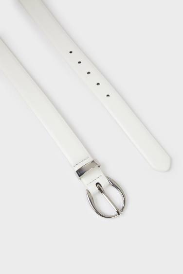 Woman Faux Leather 2 Piece Daily Belt