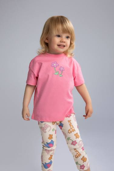 Lot de 2 T-shirts imprimés à manches courtes pour bébé fille